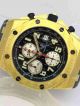 Copy Audemars Piguet Gold Watch Black Face Green Leather (4)_th.jpg